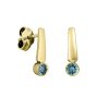 Zlaté náušnice s přírodními topazy Swiss