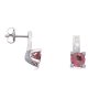 Zlaté náušnice s přírodními růžovými turmalíny a diamanty