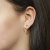 Zlaté náušnice s přírodními peridoty a diamanty