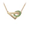 Zlatý náhrdelník s přírodními smaragdy