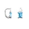 Zlaté náušnice s přírodními topazy Blue a diamanty