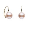 Zlaté náušnice s přírodními růžovými perlami