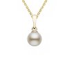 Zlatý přívěsek s přírodní bílou perlou 7 mm