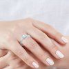 Zlatý prsten s přírodním diamantem princess