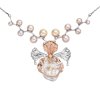 Zlatý náhrdelník se přírodními žlutými diamanty, diamanty a perlami