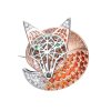 Zlatá brož s přírodními diamanty, safíry a tsavority