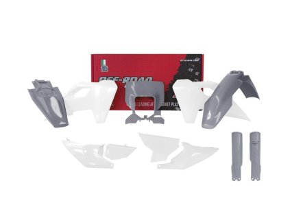 sada plastů 7 dílů pro HUSQVARNA TE 24-25, FE 24-25 bílá/šedá