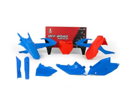 sada plastů 7 dílů pro KTM SX 16-18, SXF 16-18 oranž/modrá