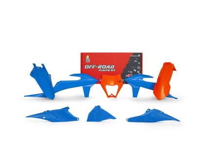 sada plastů 6 dílů pro KTM EXC 20-23, EXCF 20-23 oranž/modrá