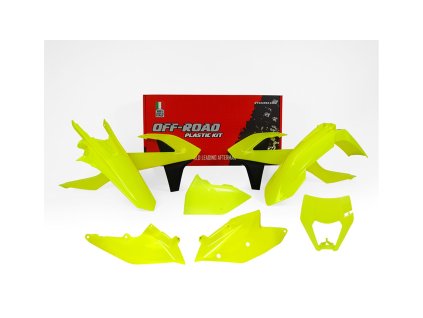 sada plastů 6 dílů pasuje na KTM EXC/F/ 17-19 fluo žlutá