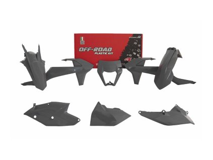 sada plastů 6 dílů pasuje na KTM EXC/F/ 17-19 šedá