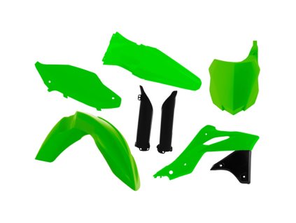 sada plastů 6 dílů pro KAWASAKI KXF250 13-16 fluo zelená/černá