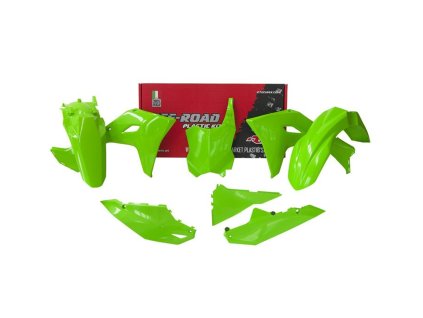 sada plastů 6 dílů pasuje na KXF 450 24 fluo zelená