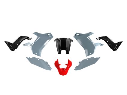 T7 Revolution sada plastů pasuje na Yamaha Tenere 700 19-24 šedá/černá/červená