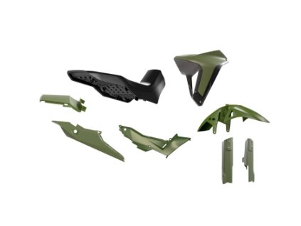 sada plastů Revolution pro Honda Transalp 750 23-25 zelená