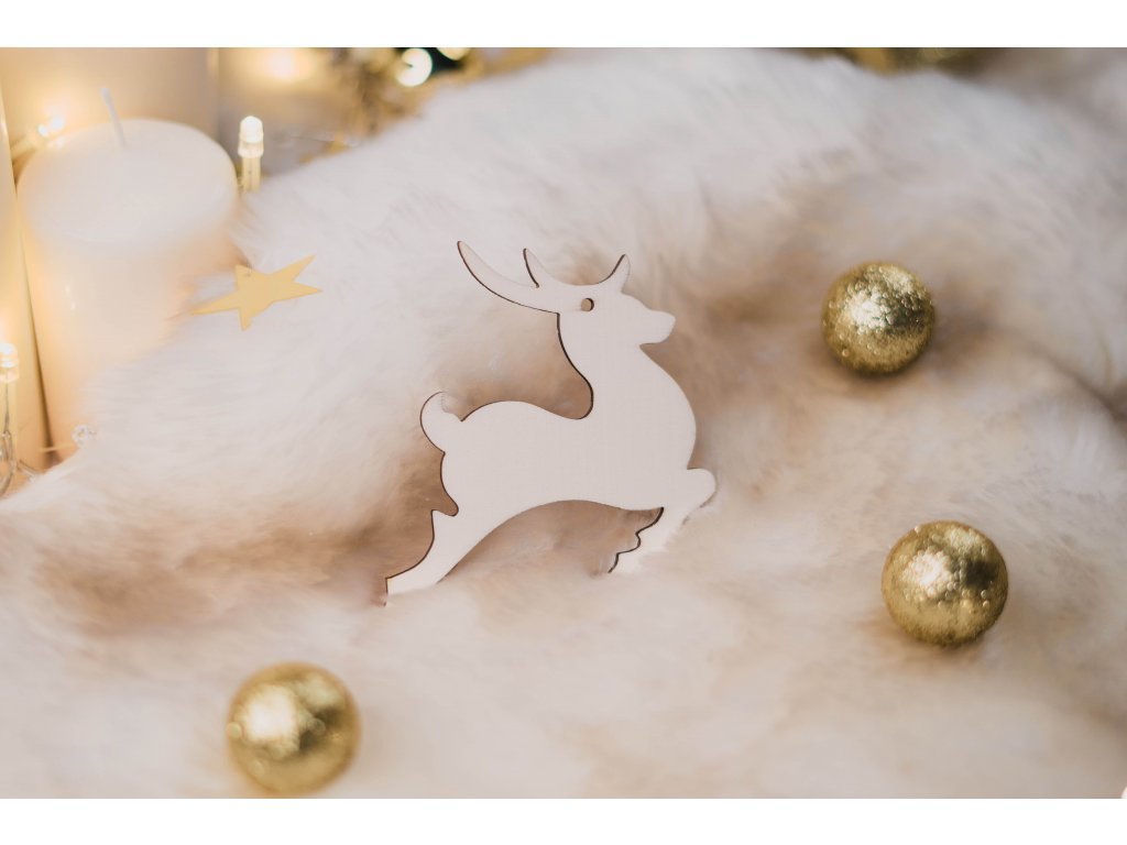 Drevená vianočná ozdoba - jeleň