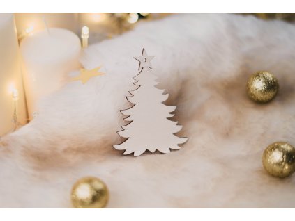 Drevená vianočná ozdoba - stromček