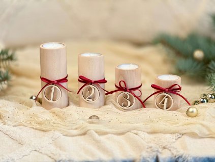 Drevené adventné čísla - kruhy