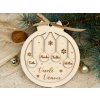 Vianočná ozdoba - banka s menami (prírodná)