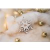 Drevená vianočná ozdoba s menom - vločka