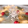 Drevená vianočná ozdoba s menom - vločka