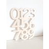 Drevená dekorácia - čísla