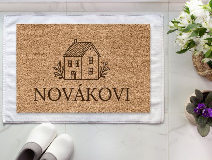 PERSONALIZOVANÁ KOKOSOVÁ ROHOŽKA - Domeček
