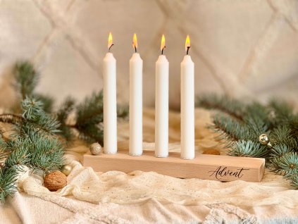 Dřevěný svícen ADVENT