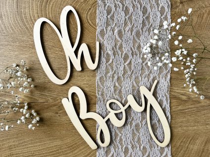 Dřevěný nápis - Oh Boy