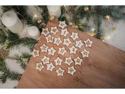 Čísla na adventní kalendár - Hvězdy
