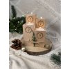 Dřevěný adventní svícen - čísla