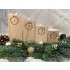 Dřevěný adventní svícen - čísla