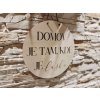 Dřevěná cedulka - Domov je tam, kde je láska