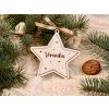 Dřevěná vánoční ozdoba hvězda