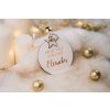 Dřevěná vánoční ozdoba se jménem - Moje první Vánoce