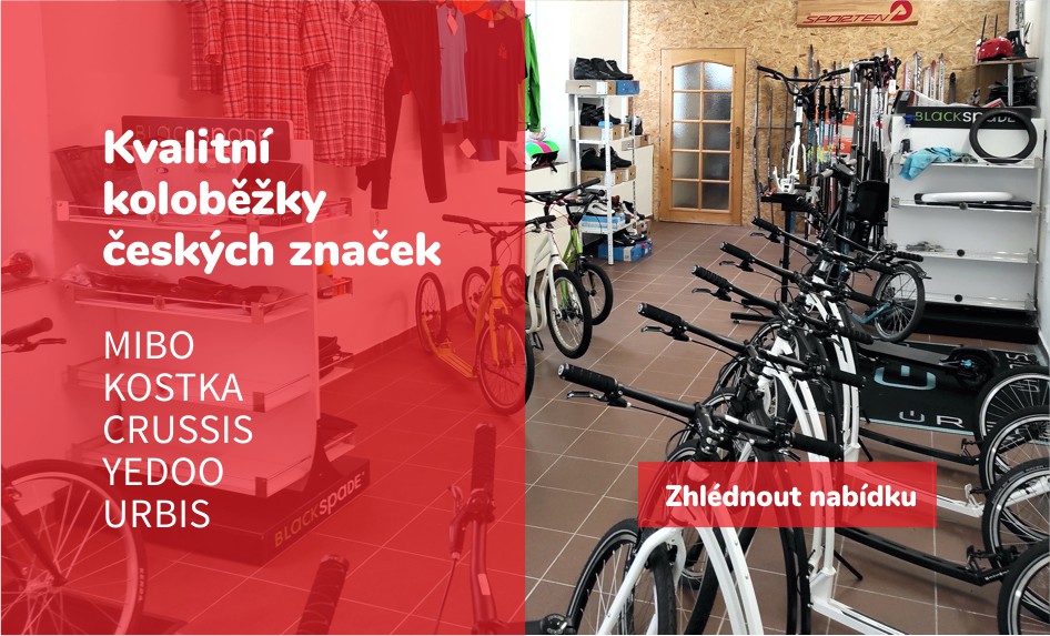 JK Sport Olomouc – Kvalitní koloběžky českých značek: Mibo, Kostka, Crussis, Yedoo, Urbis