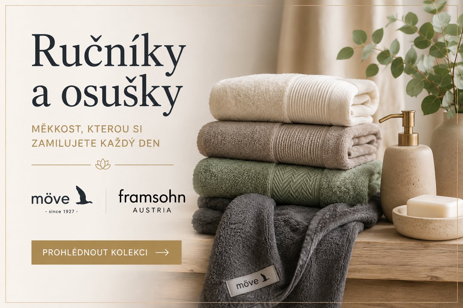 Ručníky a osušky Möve a Framsohn