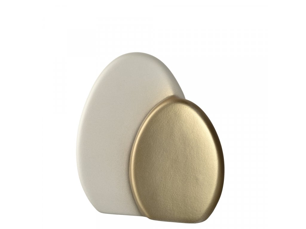 Jarní dekorace keramické vejce PESARO 20 cm dvojité, Leonardo