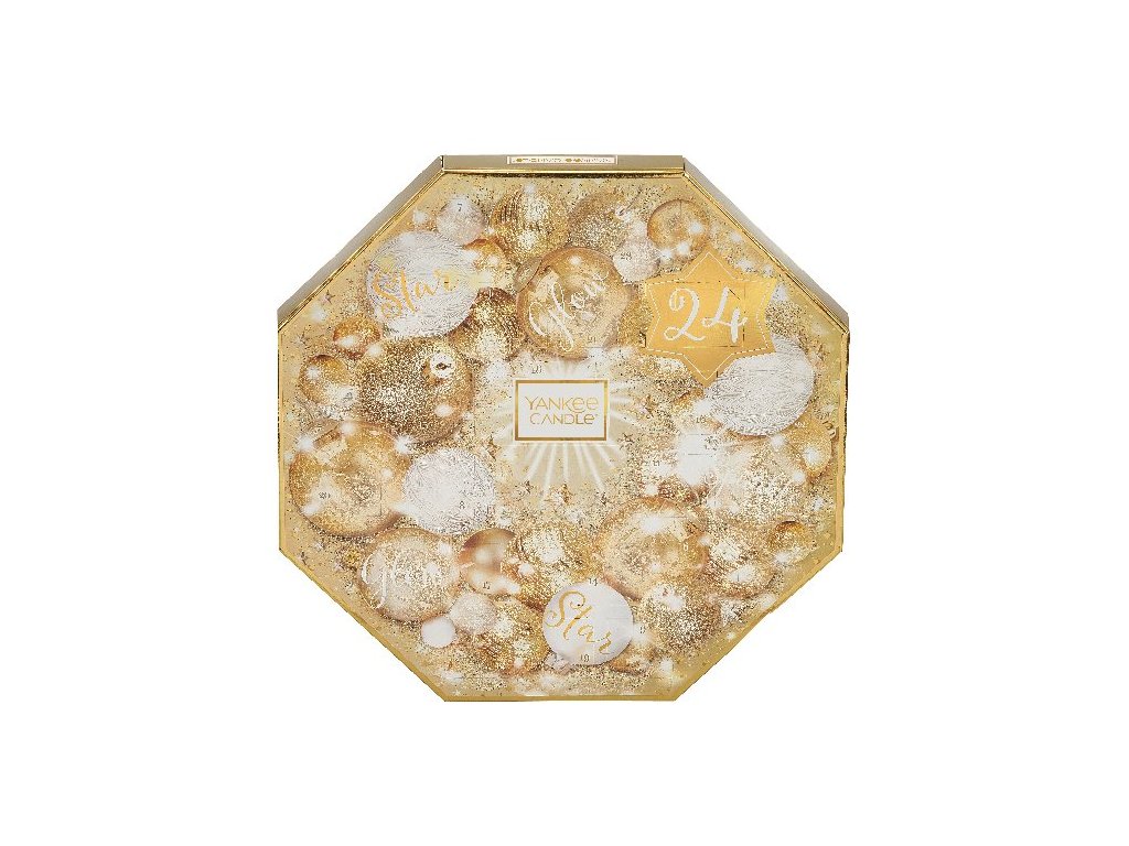 Yankee Candle vánoční adventní kalendář 24 ks čajových svíček a svícen