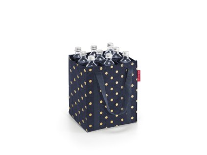 Taška na lahve BOTTLEBAG metallic dots blue