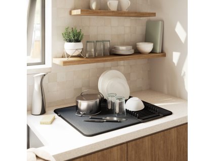 Odkapávač na nádobí UDRY skládací 61 x 46 cm, černý 3