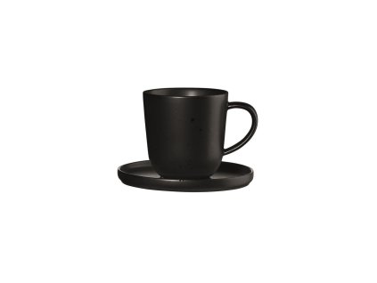 Šálek s podšálkem na espresso COPPA KURO 80 ml, černý