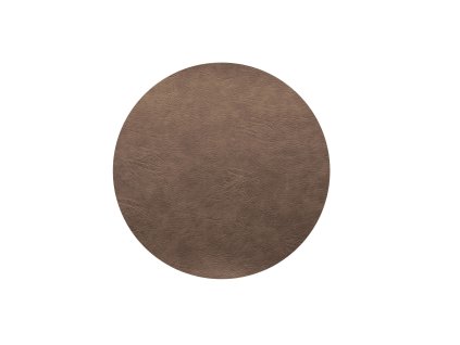 Prostírání kulaté VEGAN leather p. 38 cm, hnědé
