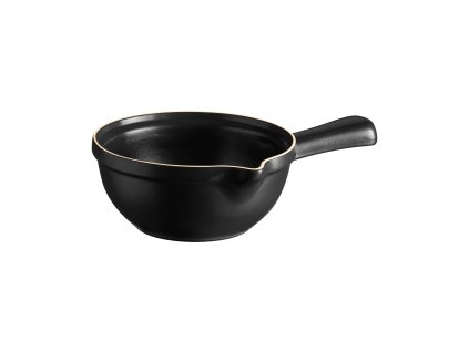 Keramický rendlík BBQ na omáčky a fondue 1,2 l, černý