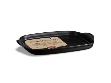 Grilovací tác BBQ na maso a zeleninu 42,5 x 27,5 cm, černý