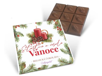 Belgická čokoláda motiv 15 Šťastné a veselé Vánoce 90 g
