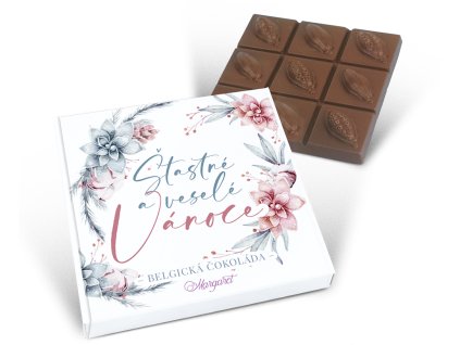 Belgická čokoláda motiv 17 Šťastné a veselé Vánoce 90 g