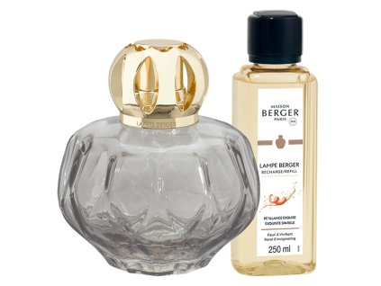 Maison Berger Paris katalytická lampa ROSALIE šedá + náplň Intenzivní třpyt 250 ml