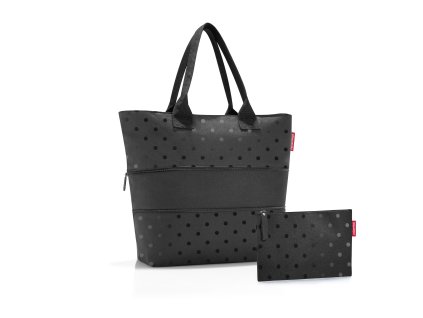 Chytrá taška přes rameno Reisenthel Shopper e1 set glossy dots black
