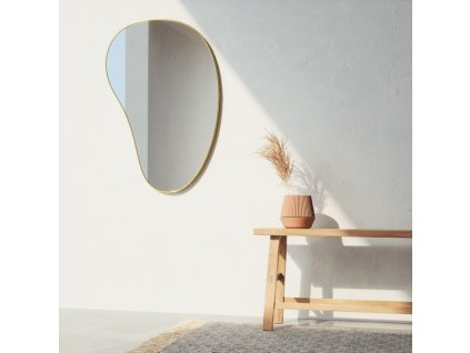 Zrcadlo Umbra HUBBA PEBBLE 61x91cm s mosazným lemem 7